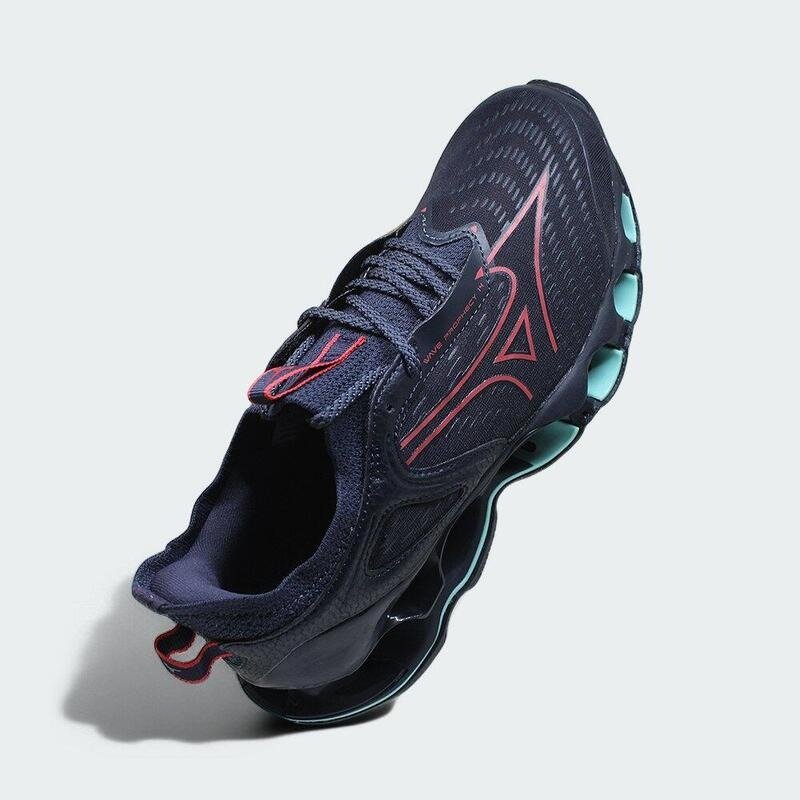 Tenis Mizuno Wave Prophecy 14 - feminino - azul marinho e vermelho Azul Marinho 6