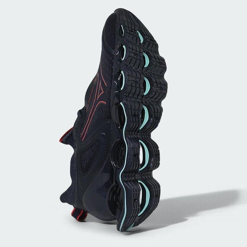 Tenis Mizuno Wave Prophecy 14 - feminino - azul marinho e vermelho Azul Marinho 7