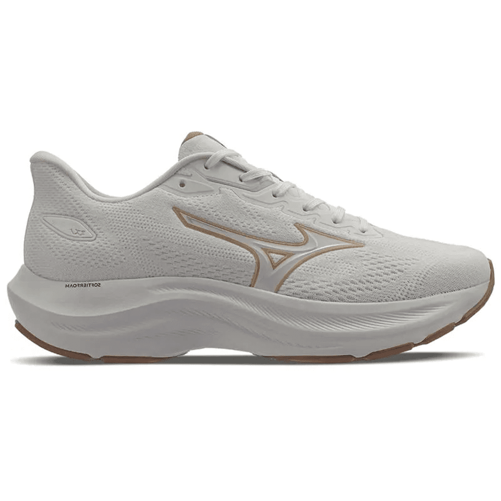 Tênis Mizuno Enigma 2 - feminino - branco e dourado