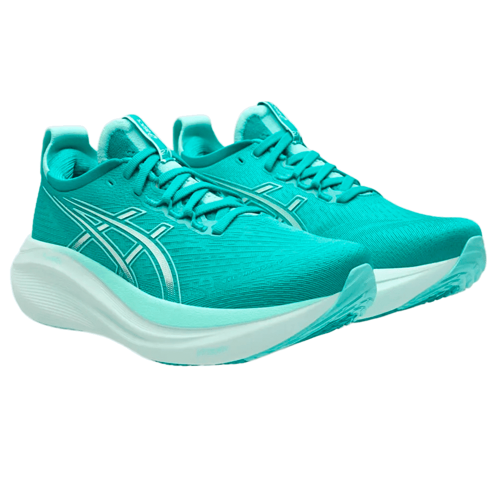 Tênis Asics Gel-Nimbus 27 - feminino - verde e branco Verde 2