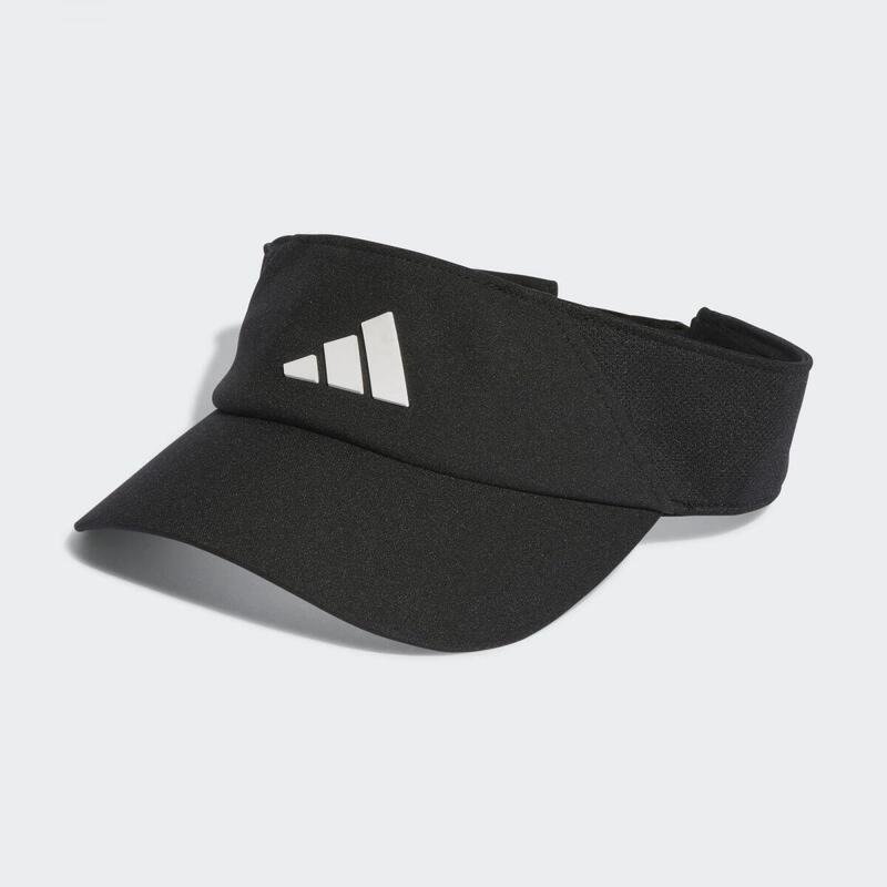 Viseira Adidas Running - unissex - preto e branco