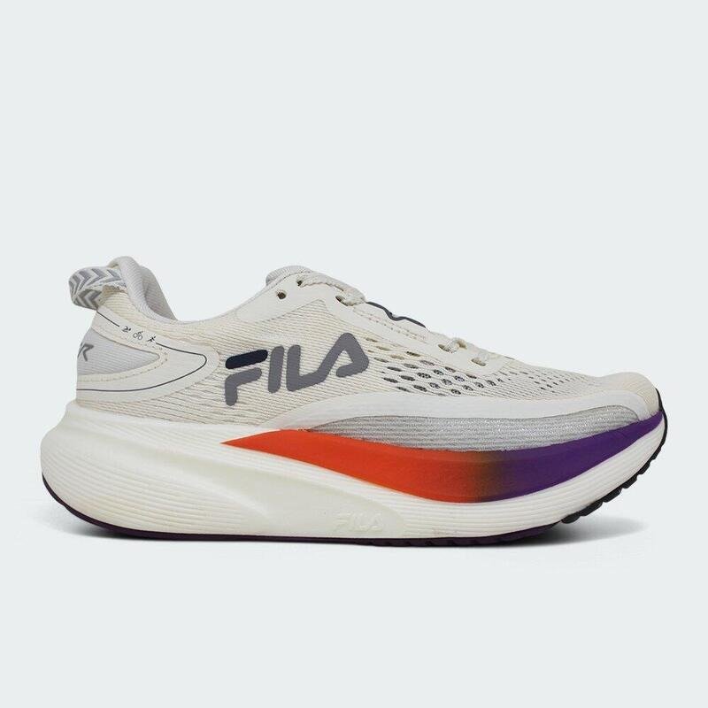 Tenis Fila Racer T2 Xtreme - feminino - bege e laranja