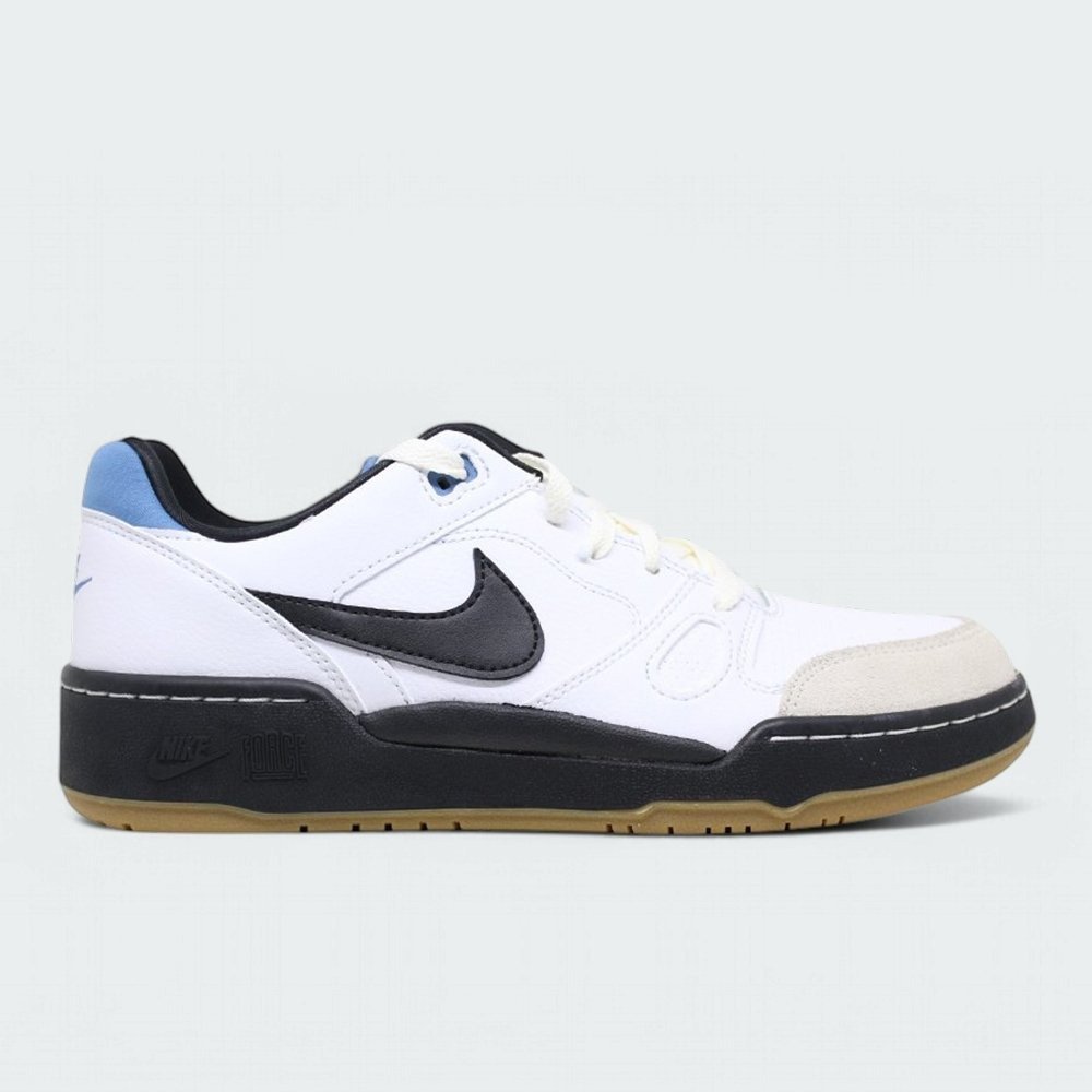 Tenis Nike Full Force Low - masculino - branco e preto