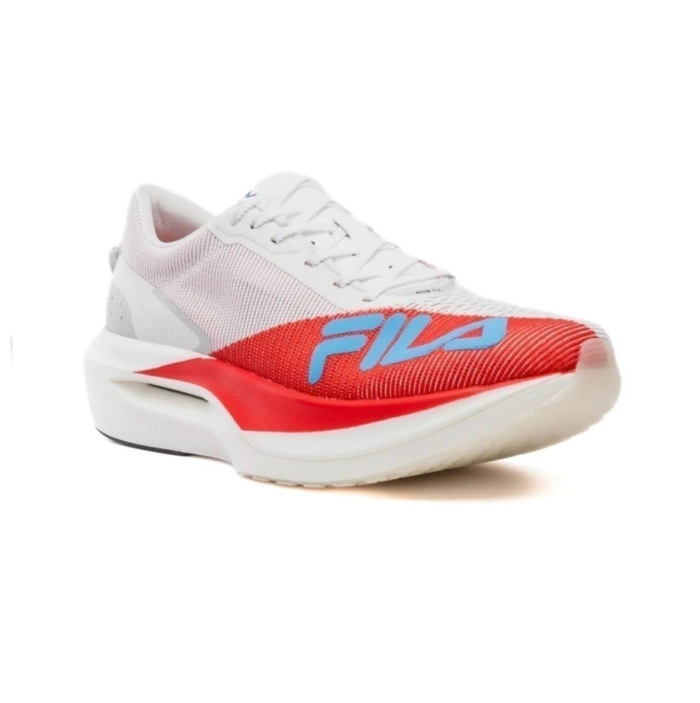 Tênis Fila Racer Carbon 3 - masculino - branco e vermelho Branco 2