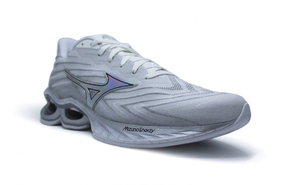 Tenis Mizuno Wave Creation 25 Anos - masculino - branco e prata Cinza 2