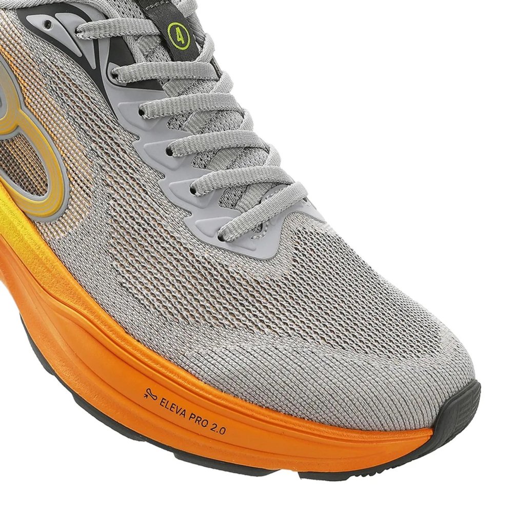 Tênis Olympikus Pride 4 - masculino - cinza e laranja Cinza 7