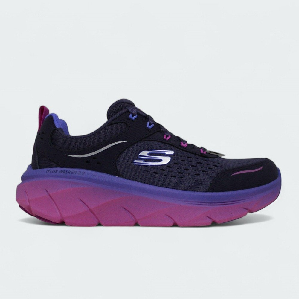 Tênis Skechers D Lux Walker 2.0 - Neon Sites - feminino - roxo e rosa