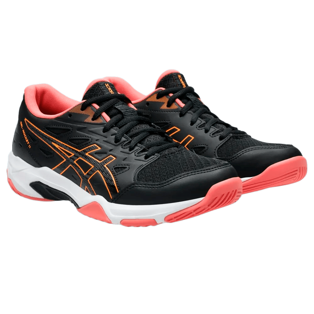 Tênis Asics Gel-Rocket 11 - feminino - preto e laranja Preto 3