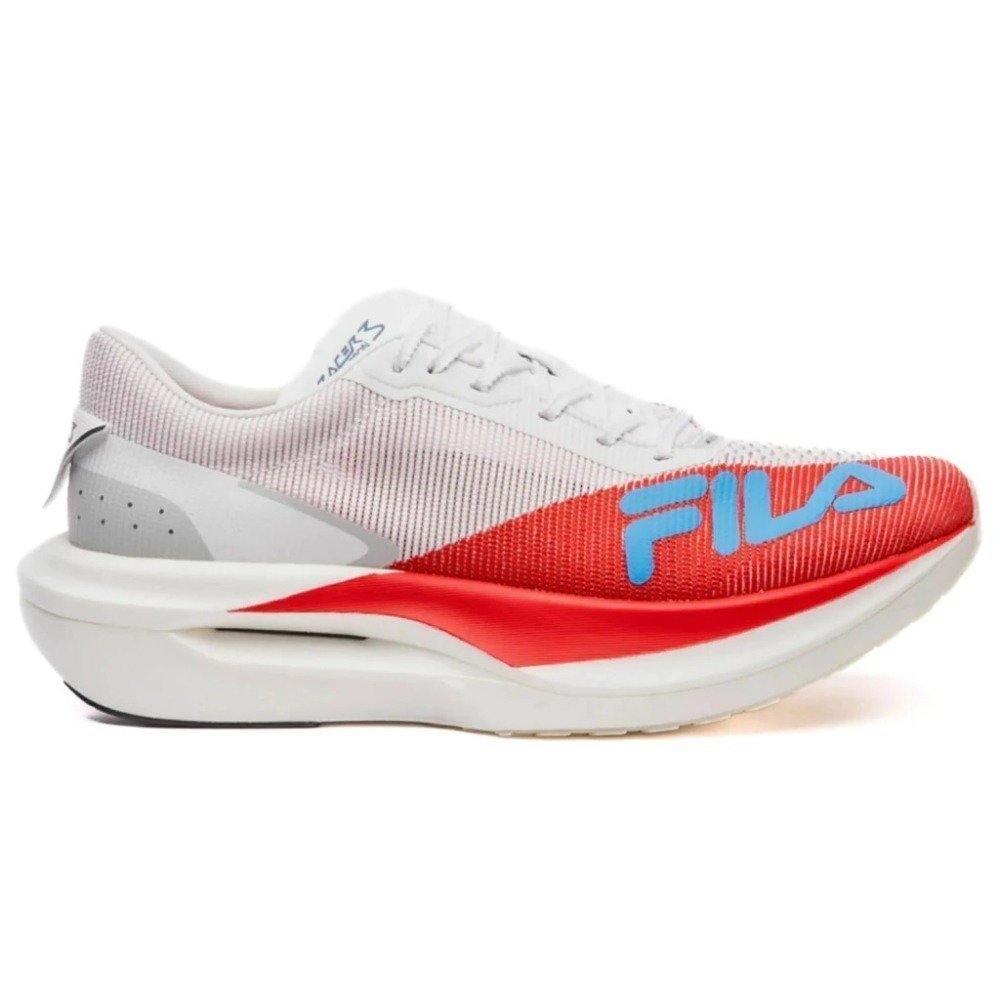 Tenis Fila Racer Carbon 3 - feminino - branco e vermelho 