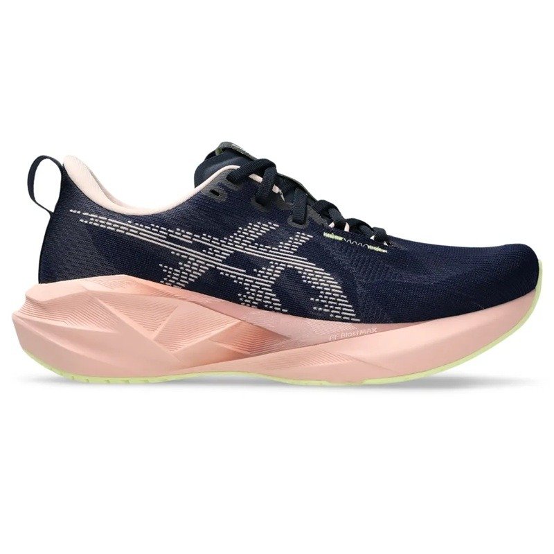 Tenis Asics Novablast 5 - feminino - azul e rosa