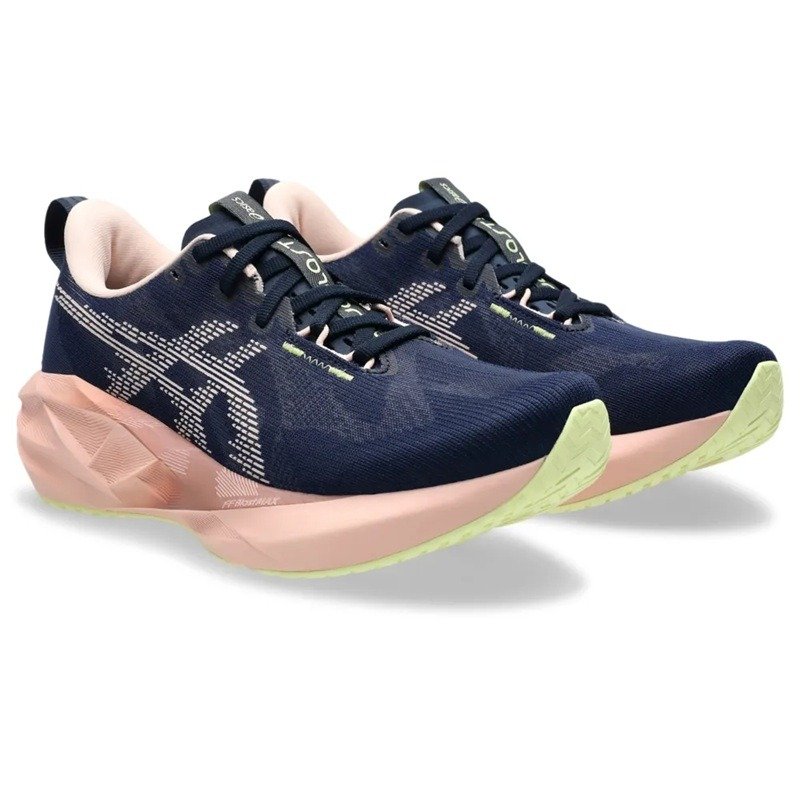 Tenis Asics Novablast 5 - feminino - azul e rosa Azul Marinho 5