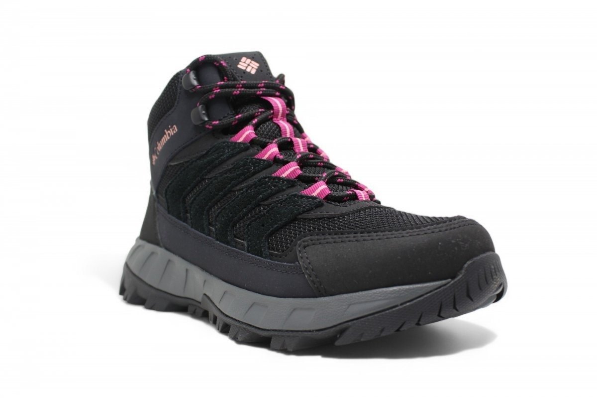 Bota Columbia Strata Trail Mid Wp - feminino - preto e  rosa Preto 2