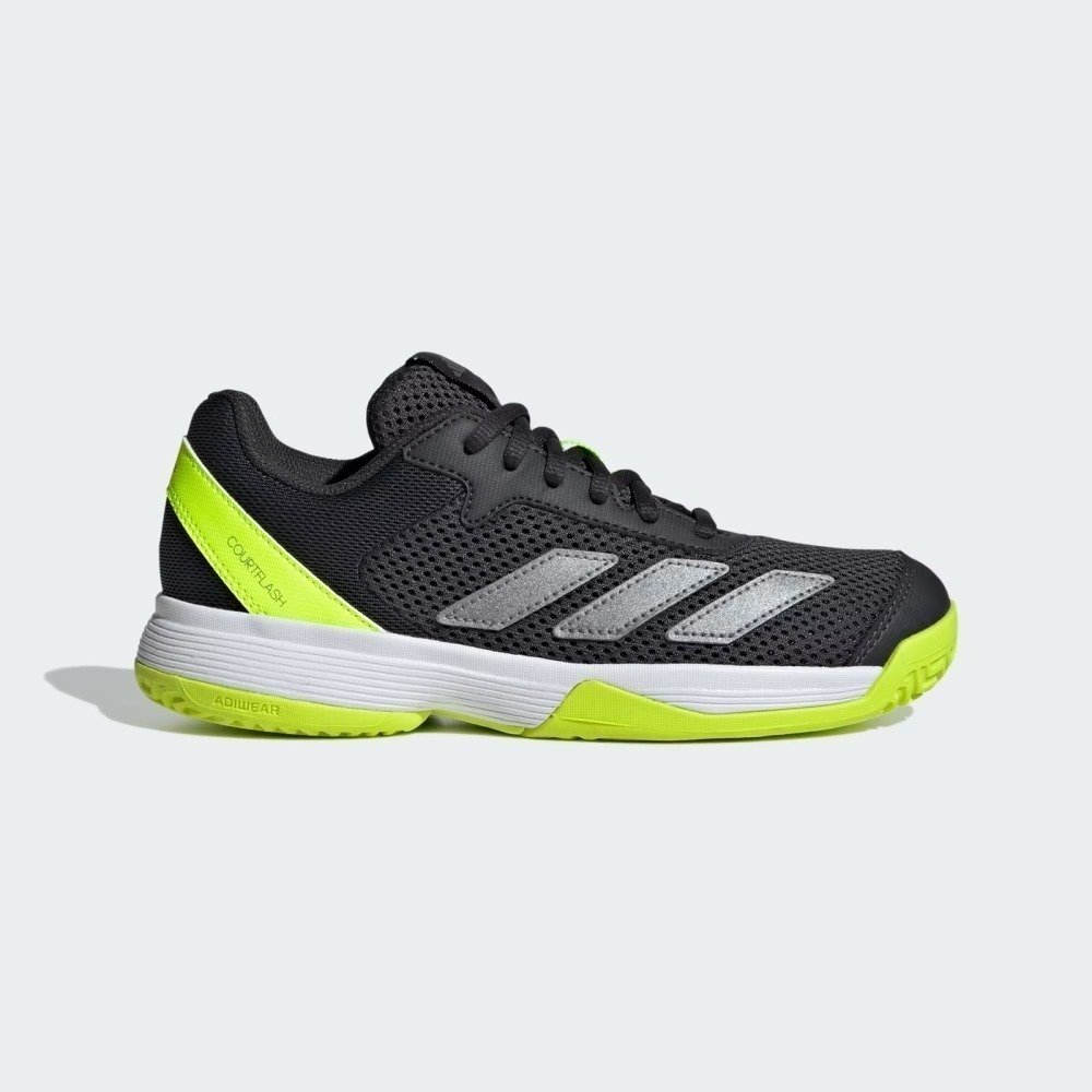 Tênis Adidas Courtflash Infantil - unissex - preto e verde