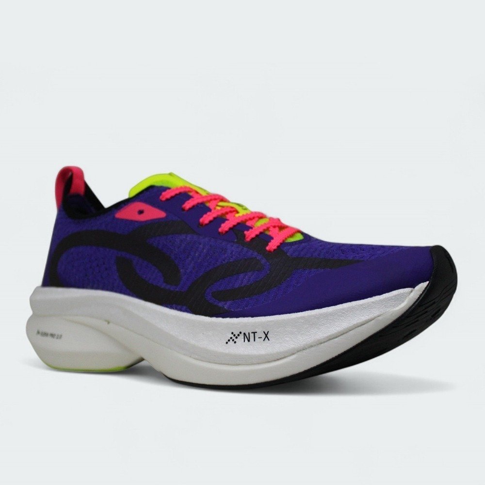 Tenis Corre Grafeno 3 - masculino - roxo e rosa  Azul 2