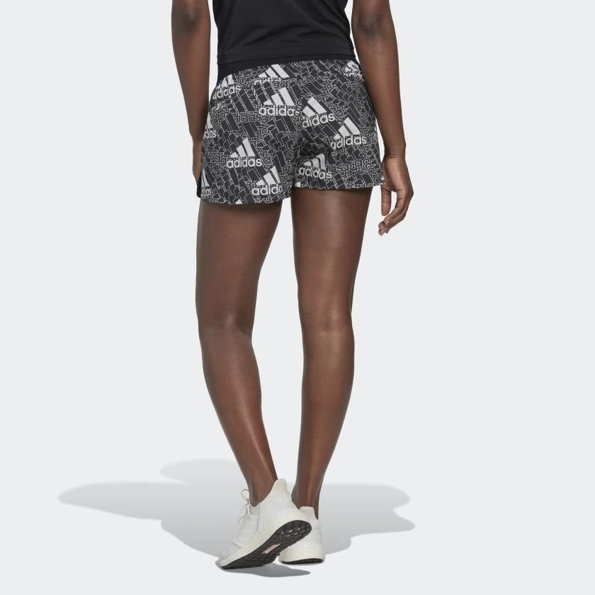 Short Adidas Brand Love - feminino - preto e branco Cinza 2