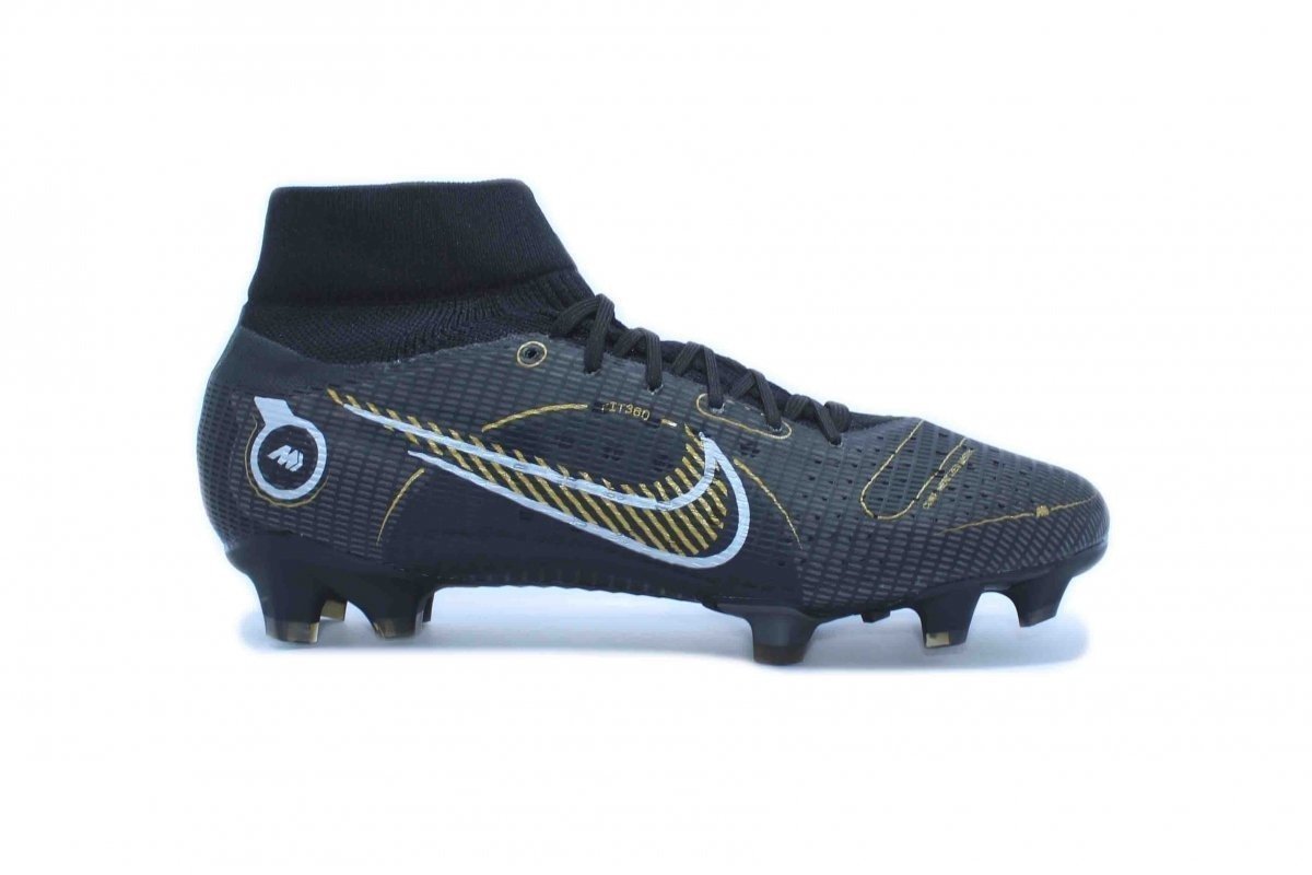 Chuteira campo Nike Mercurial Superfly 8 Pro - unissex - preto e dourado