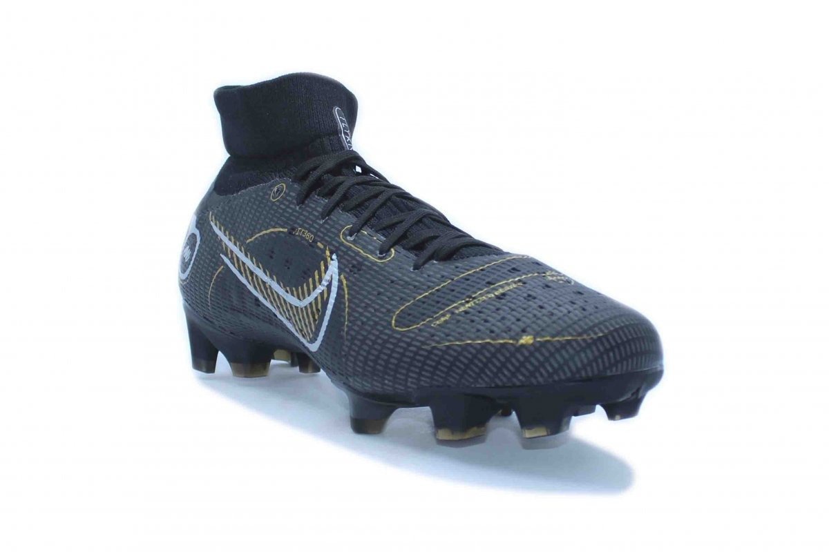 Chuteira campo Nike Mercurial Superfly 8 Pro - unissex - preto e dourado Preto 2