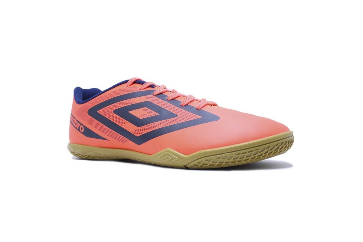 Chuteira futsal/indoor Umbro Beat - unissex - laranja e azul marinho Laranja 2