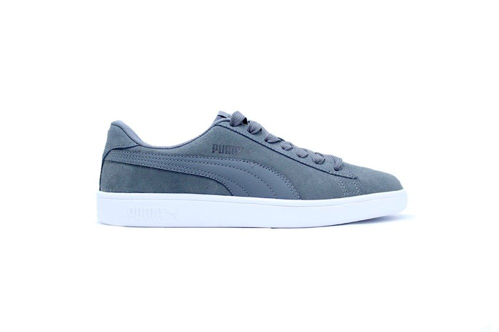 Tenis Puma Smash V2 Bdp - masculino - cinza e branco