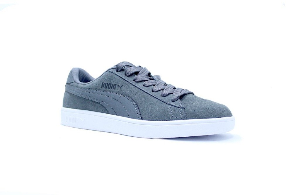 Tenis Puma Smash V2 Bdp - masculino - cinza e branco Cinza 2