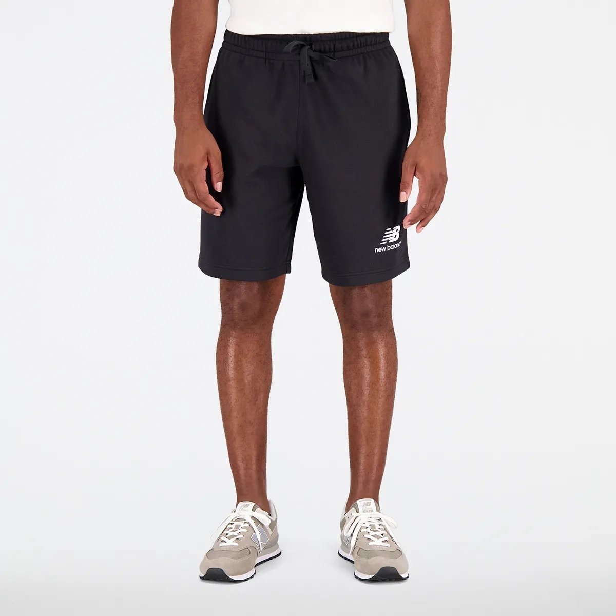 Bermuda New Balance Essentials Basic - masculino - preto e branco
