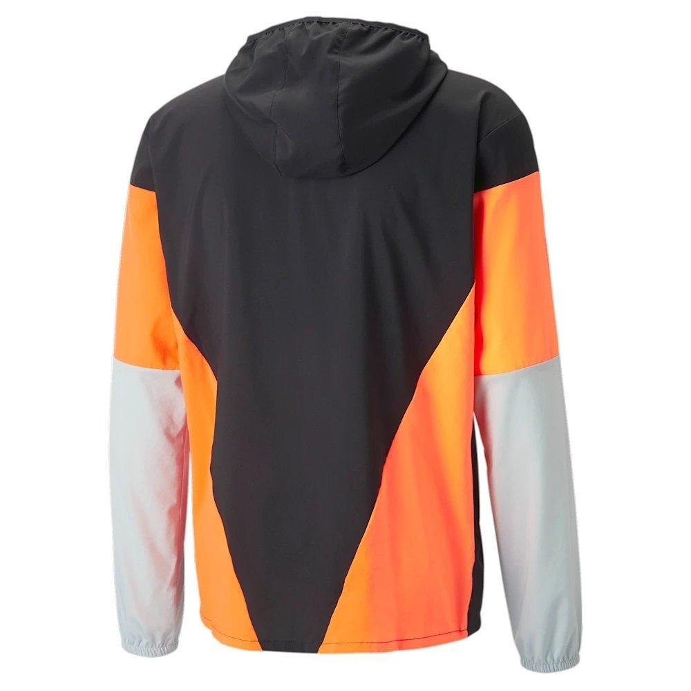 Jaqueta Puma Run Lightweight Jacket - masculino - preto e laranja Preto 2