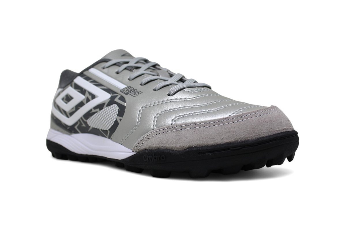 Chuteira society Umbro Pro 5 Bump Club - unissex - cinza e grafite Prata 2