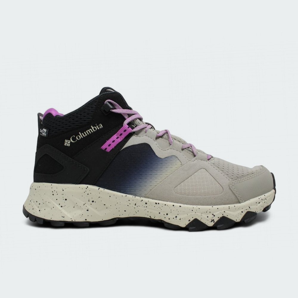 Bota Columbia Peakfreak Hera Mid Outdry - feminino - cinza e rosa