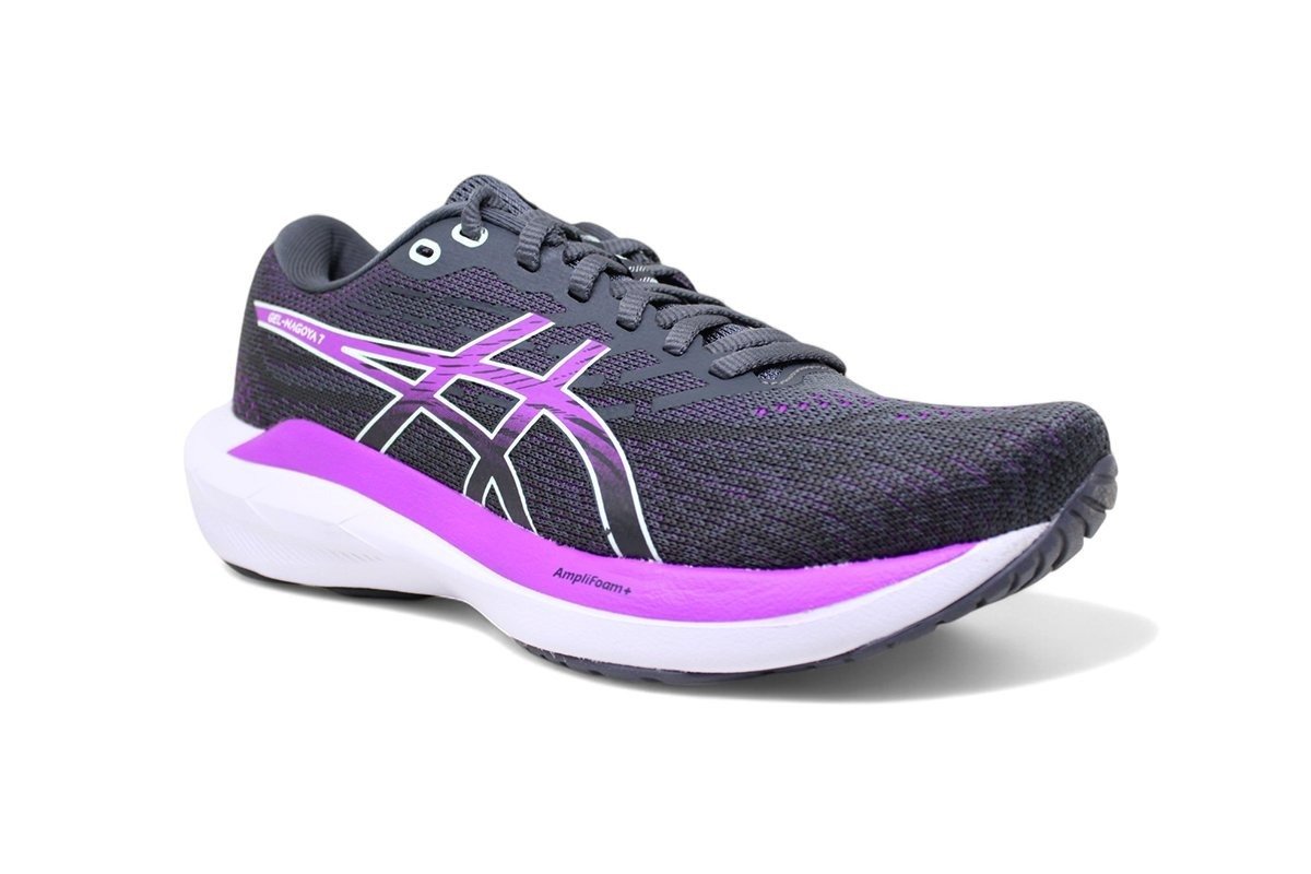 Tenis Asics Gel Nagoya 7 - feminino - cinza e rosa Cinza 2