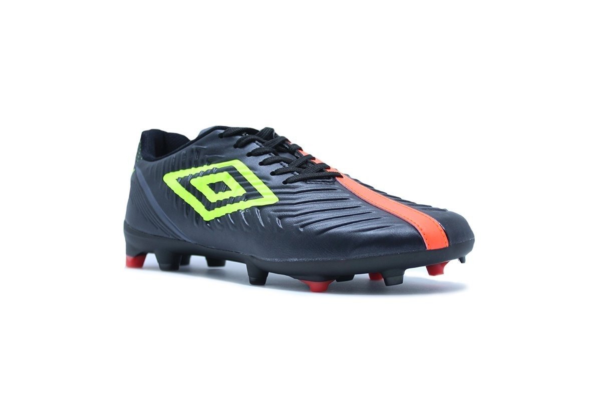 Chuteira campo Umbro Fifty - unissex - preto e verde Preto 2