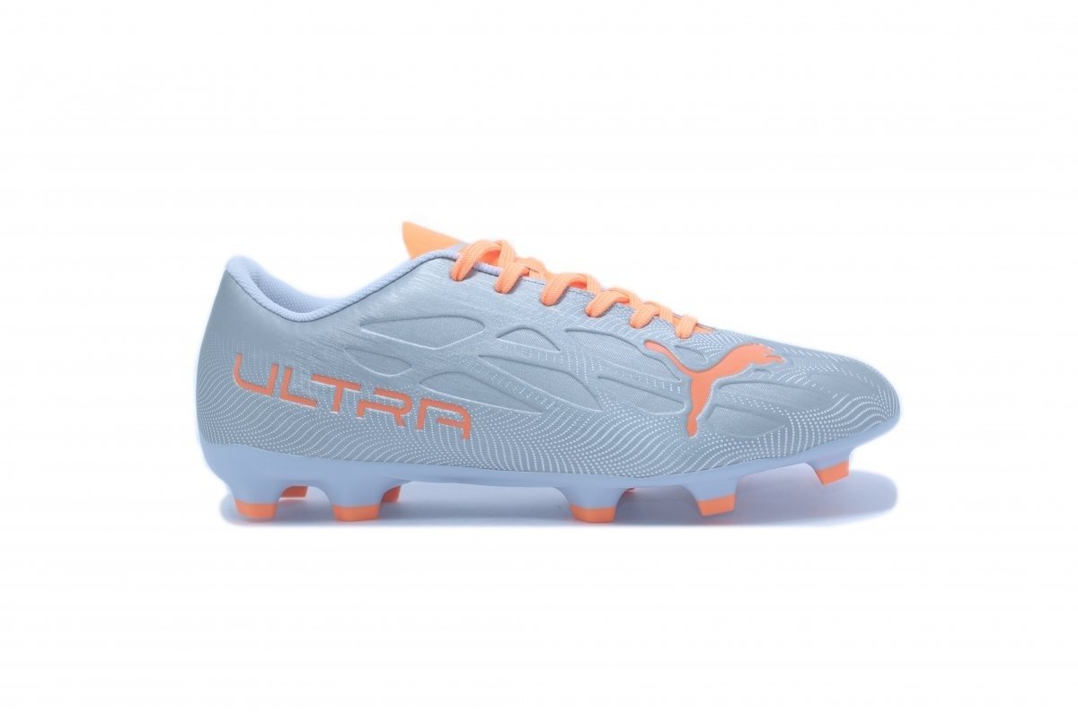 Chuteira Campo Puma Ultra 4.4 - unissex  - cinza e laranja