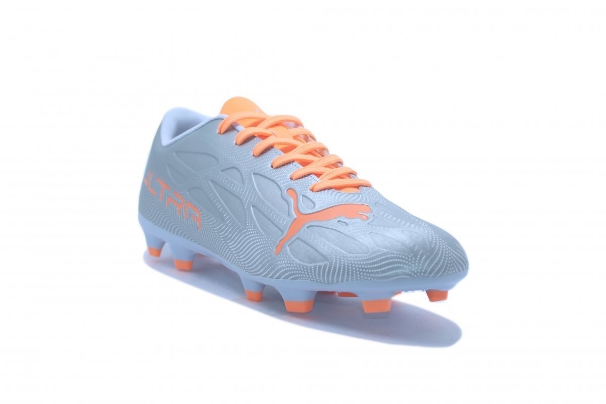 Chuteira Campo Puma Ultra 4.4 - unissex  - cinza e laranja Cinza 2