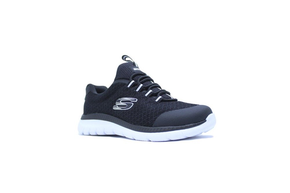 Tenis Skechers Bountiful infantil - masculino - preto e branco Preto 2