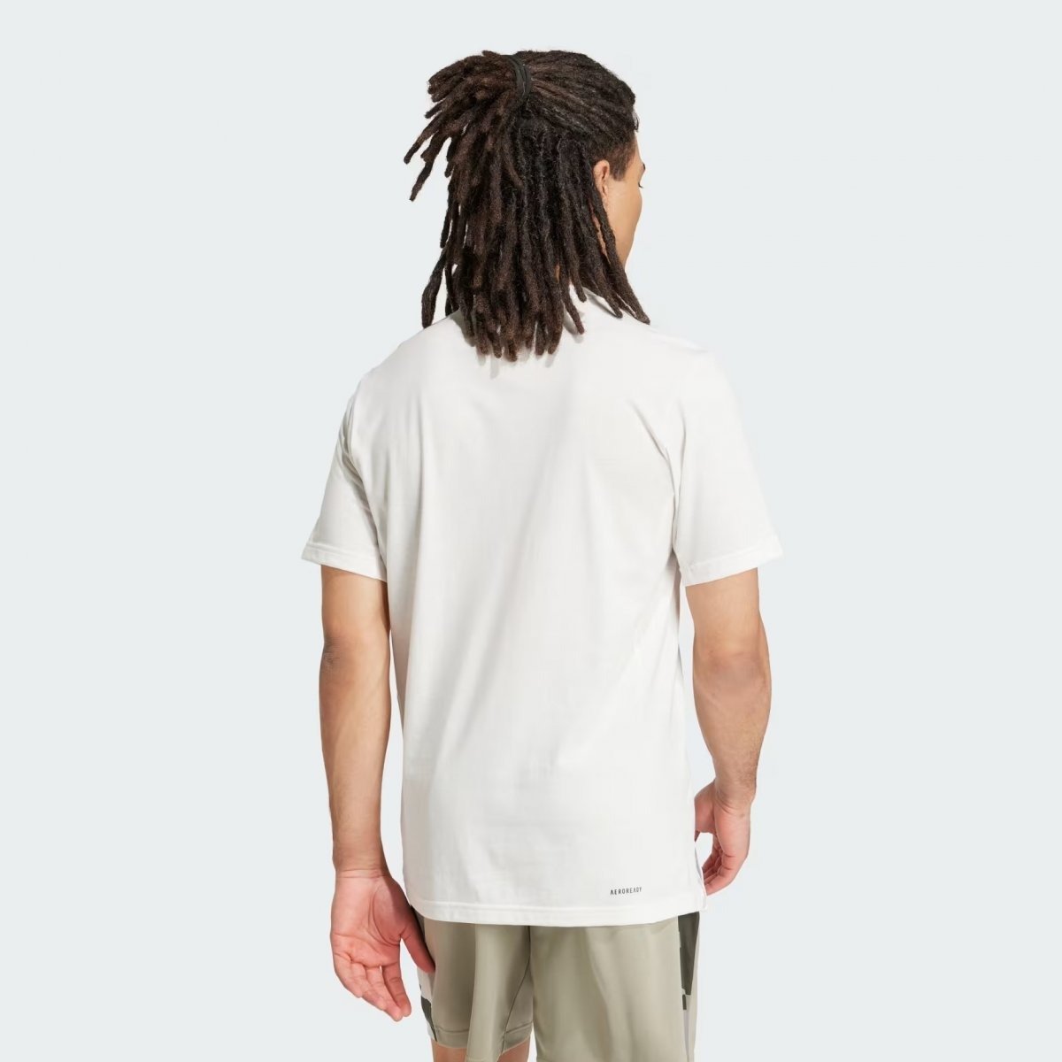 Camiseta Adidas Logo Camuflado - masculino - branco e bege Bege 2