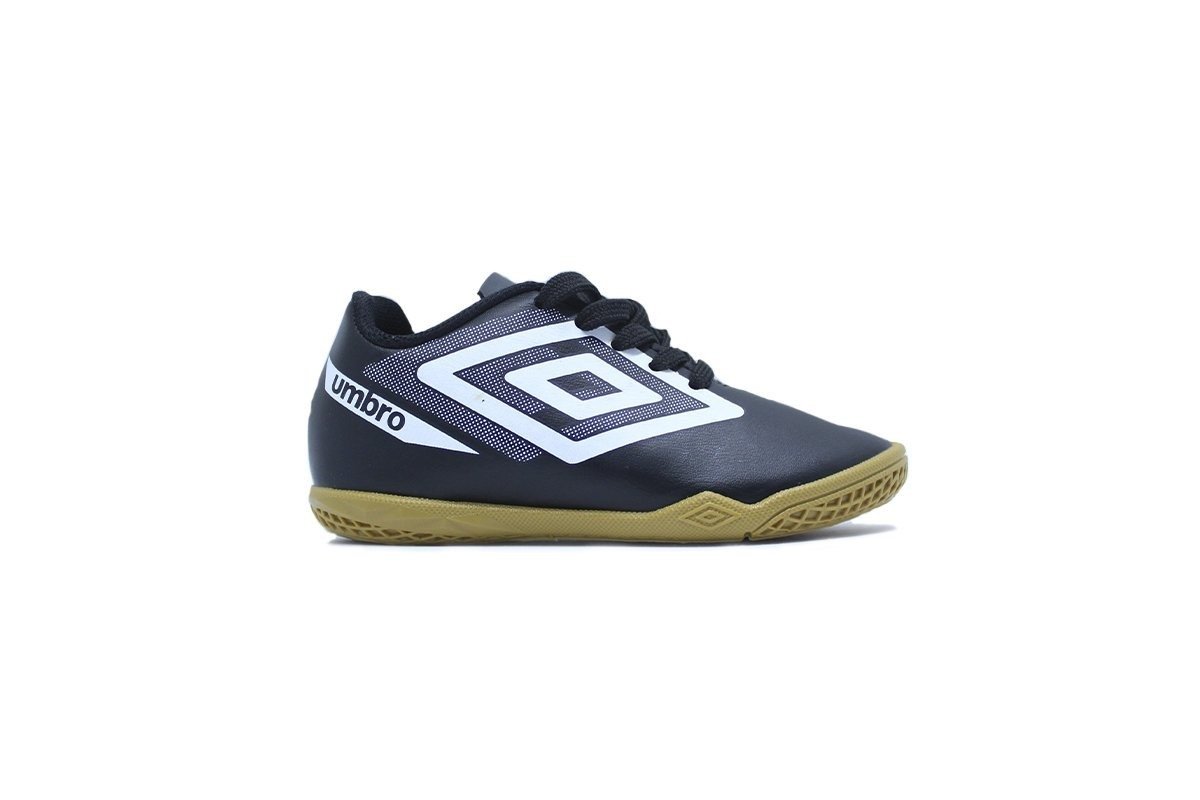Tenis futsal/indoor Umbro Beat Jr infantil - unissex - preto e branco