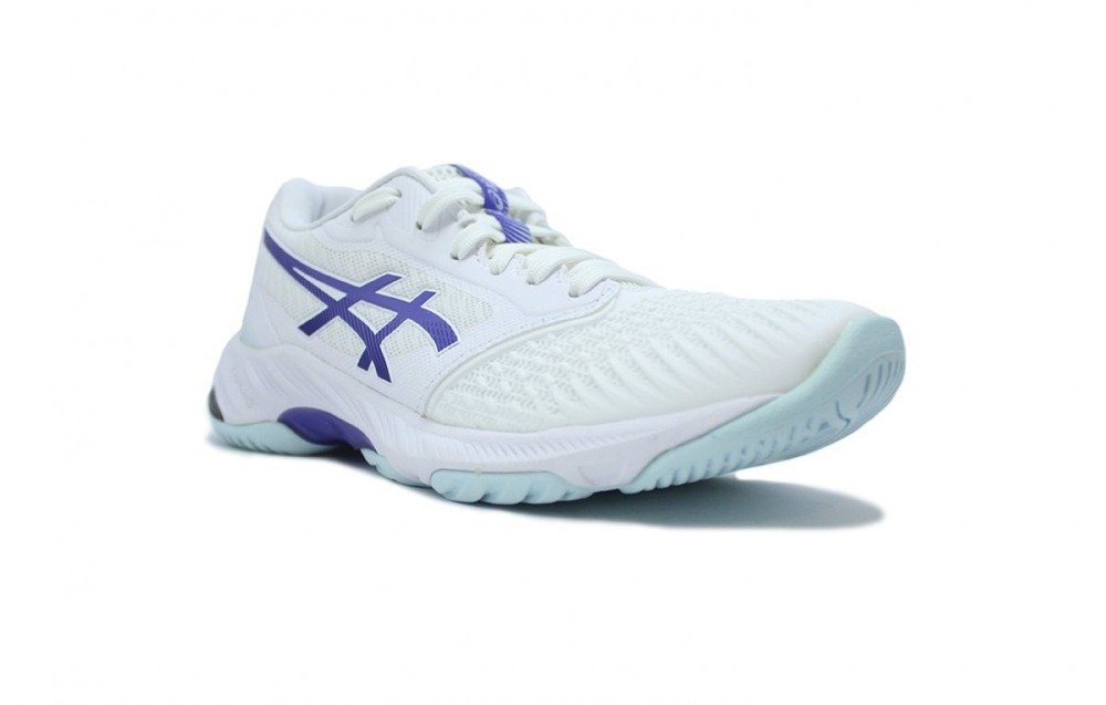 Tenis Asics Netburner Ballistic FF 3 - feminino - branco e azul Branco 2