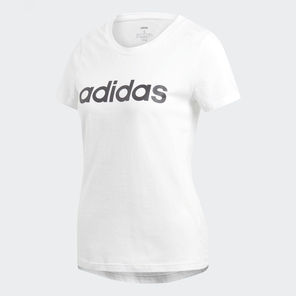 Camiseta Adidas Lin Slim - feminino - preto e branco