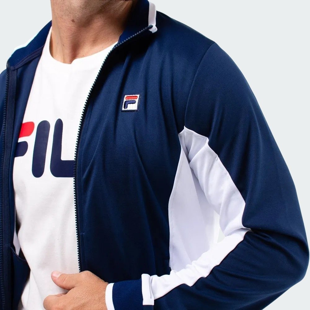 Jaqueta Fila Heritage - masculino - azul marinho e branco Azul 3