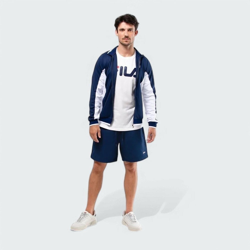 Jaqueta Fila Heritage - masculino - azul marinho e branco Azul 5