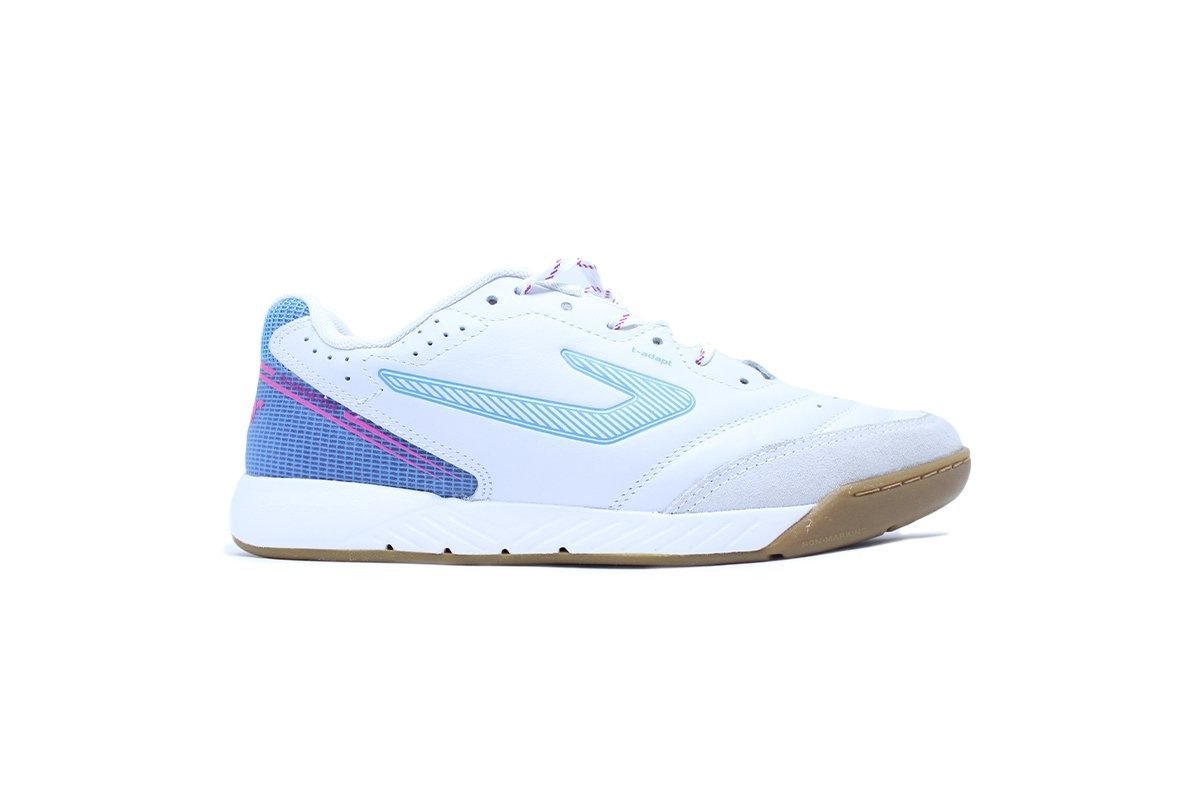 Chuteira futsal/indoor Topper Dominator Pro Iv - unissex - branco e azul