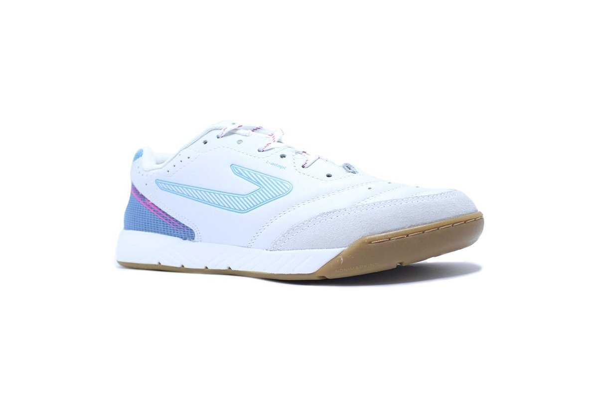 Chuteira futsal/indoor Topper Dominator Pro Iv - unissex - branco e azul Branco 2