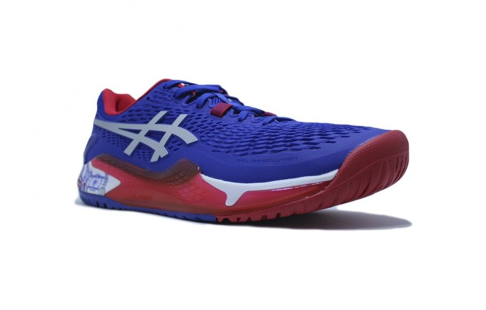 Tenis Asics Gel Resolution 9 Limited Edition - masculino - azul e vermelho Azul 2