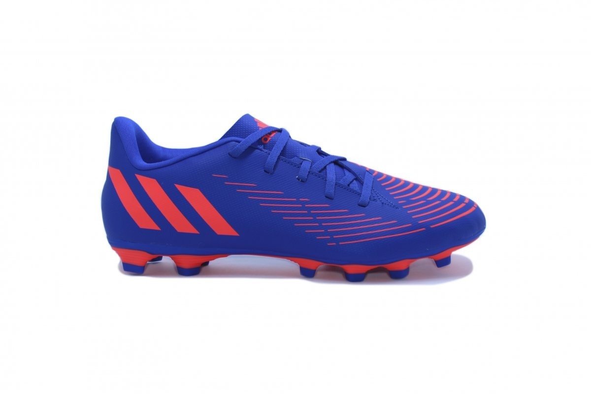 Chuteira campo Adidas Predator 22 - unissex - vermelho e azul marinho