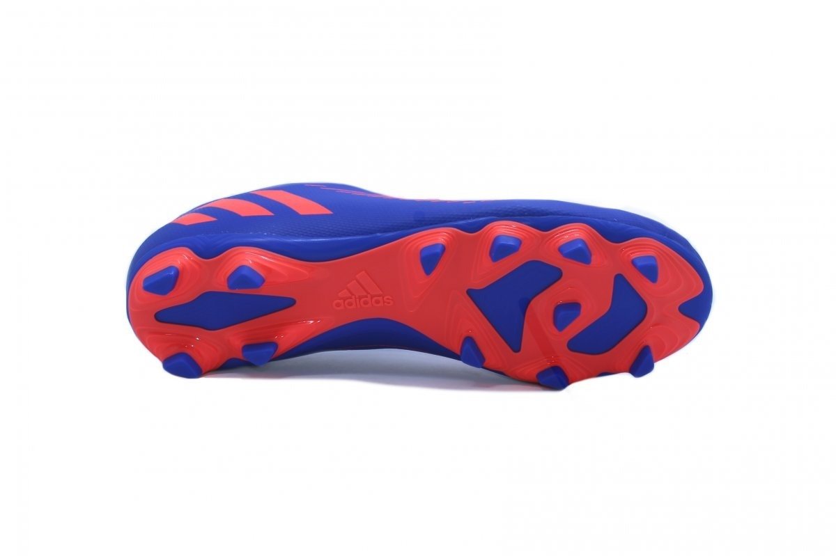 Chuteira campo Adidas Predator 22 - unissex - vermelho e azul marinho Azul 4
