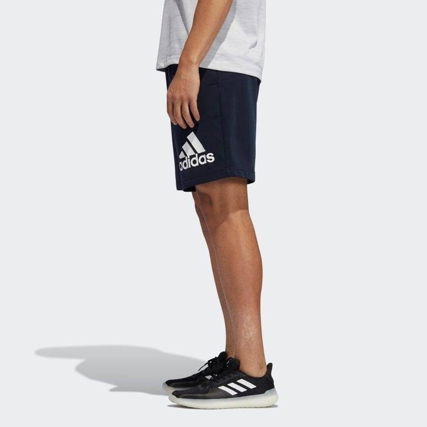 Bermuda Adidas Knit Logo - masculino - azul marinho e branco Azul Marinho 4
