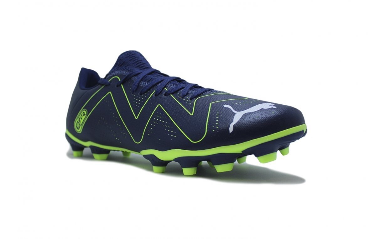 Chuteira campo Puma Future Play - unissex - azul marinho e verde Azul Marinho 2