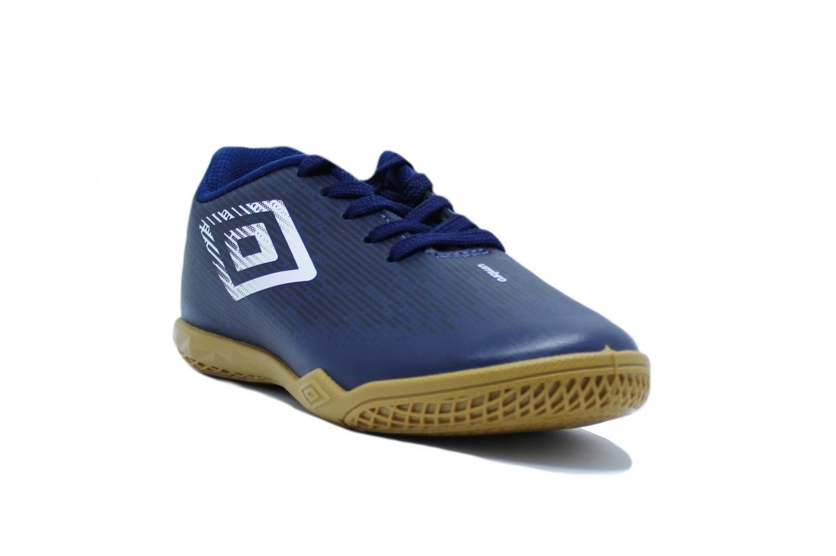 Tenis  futsal/indoor Umbro Fast Jr infantil - unissex - azul marinho e branco Azul Marinho 2
