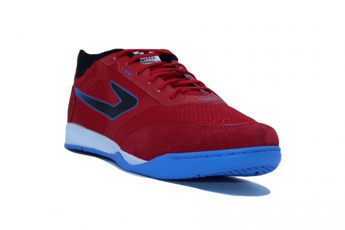 Chuteira futsal/indoor Topper Letra Iii - unissex - vermelho e azul marinho Vermelho 2