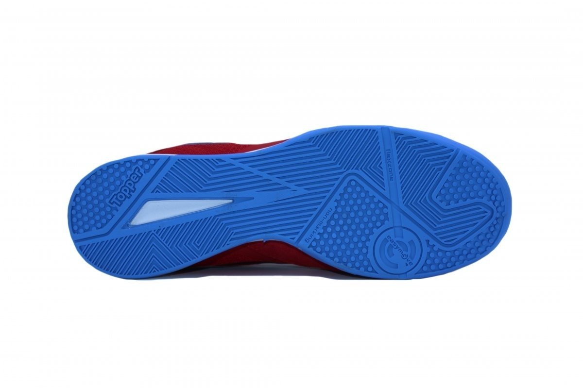 Chuteira futsal/indoor Topper Letra Iii - unissex - vermelho e azul marinho Vermelho 4