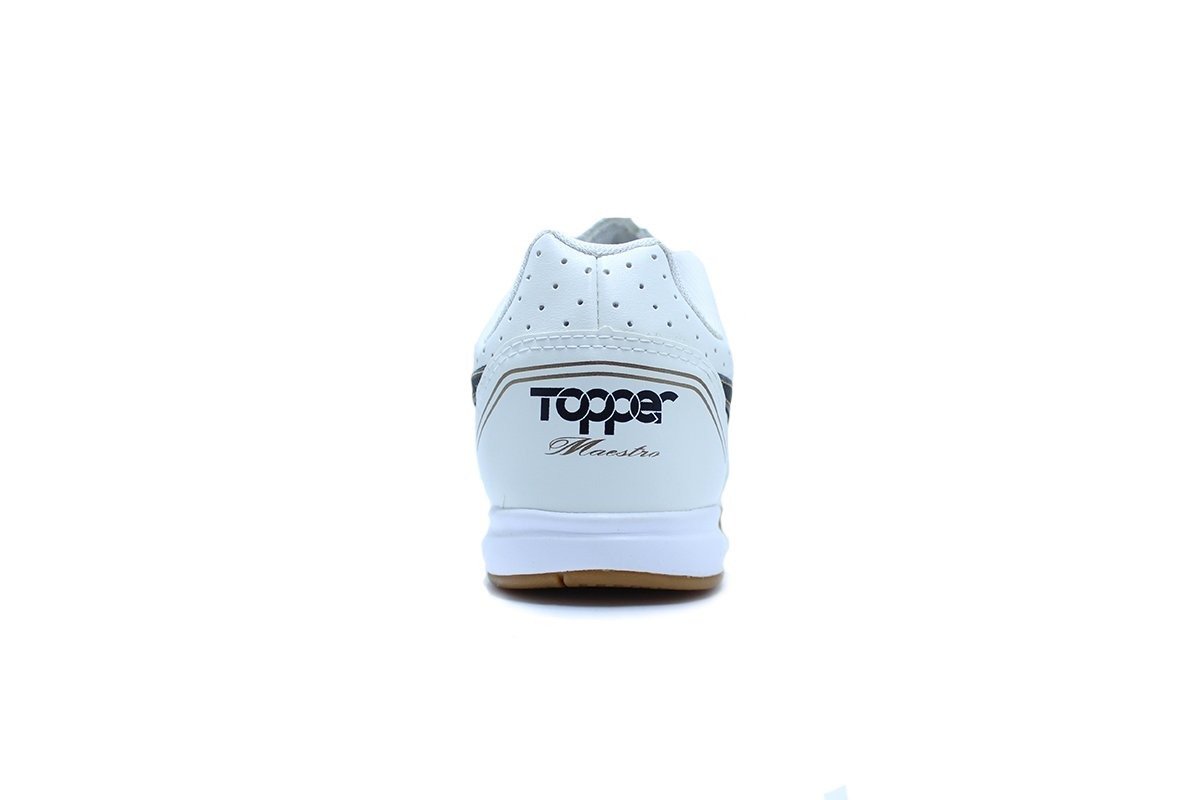Chuteira futsal Topper Maestro Pro Iv - unissex - branco e preto Branco 8